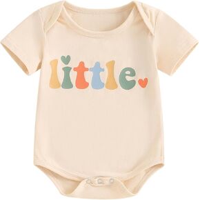 Brother Sister Matching Outfits Big Middle Little Sibling Shirt Baby Summer Romper Pregnancy Announcement Shirts