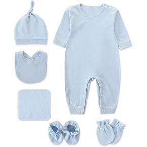 Newborn Baby Clothing Set 6 PCS, 100% Cotton Baby Clothing Gift Set, Newborn Boy/Girl,Baby Clothing Essentials