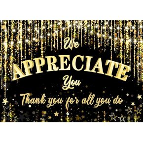 6x4ft Thank You Backdrop We Appreciate You Backdrop Teacher Professors Doctor Nurse Staff Appreciation Decorations Banner F183