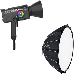 Aputure LS 600C Pro II RGB LED Monolight with 46 Built-in Preset Source Effects (A-Mount) Bundle with Aputure Light Dome 150 (2 Items)