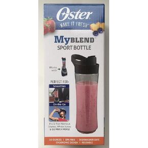Oster MyBlend Sport Bottle BLSTAV-SMN Gray BPA Free 20 Ounces