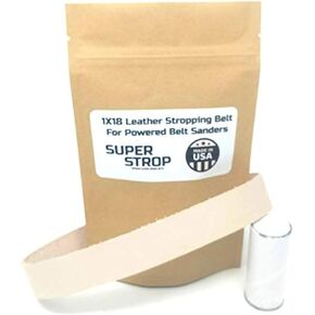 1X18 inch SUPER STROP Leather Honing Stropping Belt Fits Ken Onion Blade Grinding Attachment By Work Sharp