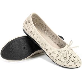CHIN·MOON Women's Slip-Ons Ballet Flats Comfortable Lightweight Casual Dress Shoes