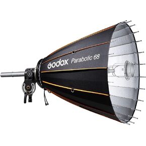 Godox Photography Parabolic Softbox P68 Kit,Light Focusing System Parabolic Relector Kit for SL-60W SL150WII VL150 VL300 UL150 UL60 SZ150R SZ200BI Photography Studio Flash Speedlight(Bowens Mount)