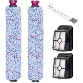 Kits 2306A, 1785A Replacement Brush Roller and Filter Set Compatible with Bissell Crosswave 1785 2306 2551 Series Wet and Dry Vacuums (2 Set 1868 Brush Roll + 2 Set 1866 Filter)