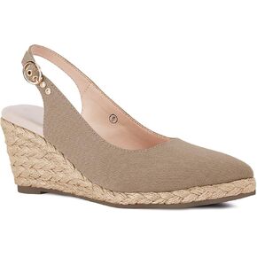 منصة إسفين جولييت المقدسة للسيدات الإسفين Espadrille Slingback مغلق أحذية الصيف الصيفية ، الحجم الوردي ، الحجم 8 in Kuwait