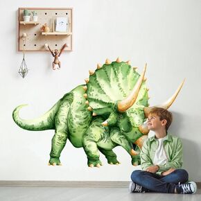 Large Dinosaur Wall Decals, Tyrannosaurus Dino Wall Stickers Vinyl Peel and Stick Wall Decal Self Adhesive Wall Art Sticker for Baby Nursery Kids Room Home Decor (30.7 * 48.8in)
