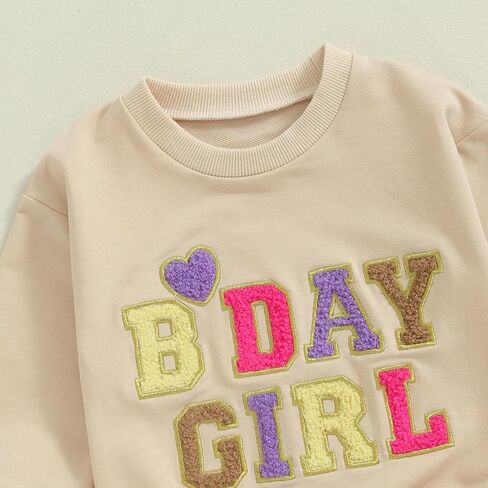 Toddler Fall Outfits Birthday Girl Embroidery Sweatshirt Tops + Princess Mesh Tutu Skirt Kids Birthday Dress Clothes in Kuwait