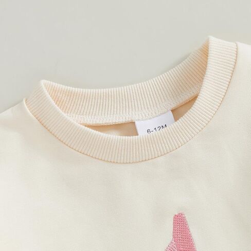 SOLILOQUY Baby Girl Birthday Outfits Pink Ribbon Bow 1 Embroidery Long Sleeve Sweatshirt Romper 1st Birthday Party in Saudi Arabia