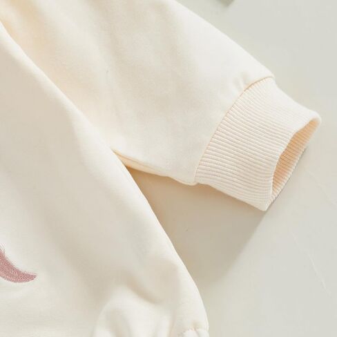 SOLILOQUY Baby Girl Birthday Outfits Pink Ribbon Bow 1 Embroidery Long Sleeve Sweatshirt Romper 1st Birthday Party in Saudi Arabia
