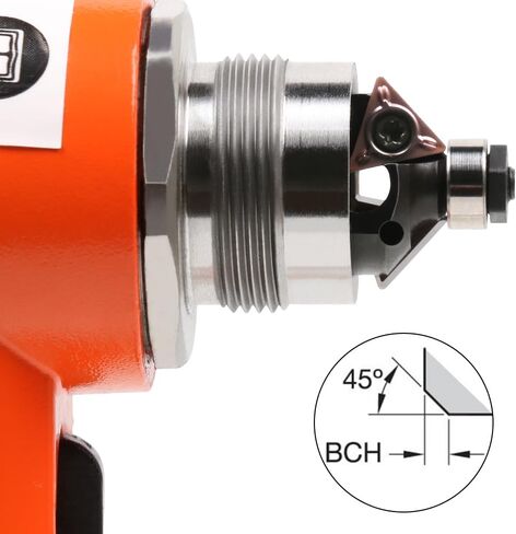 2 In1 in1 charumatic Charfer Tool ، Orange Mini Charmancing Machine Set ، Plateheld Metal Edge Beveler مع شفرات استبدال للمعادن ، 45 درجة قوس in Kuwait