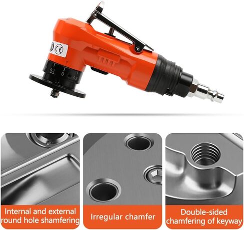 2 In1 in1 charumatic Charfer Tool ، Orange Mini Charmancing Machine Set ، Plateheld Metal Edge Beveler مع شفرات استبدال للمعادن ، 45 درجة قوس in Kuwait