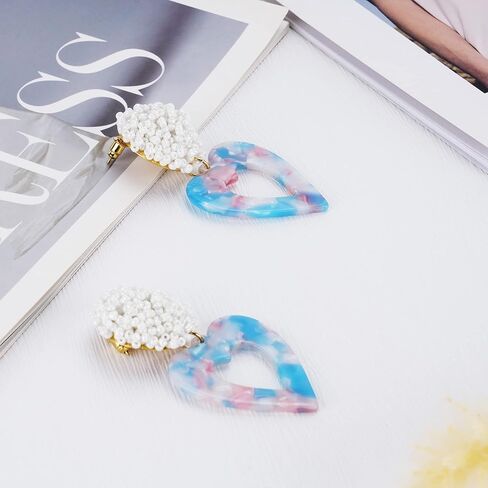 أقراط تكشف بين الجنسين-بوي فتاة زرقاء اللون الوردي على شكل قلب للكشف بين الجنسين ، وإعلان الحمل ، وزينة حفلات استحمام الطفل in Kuwait