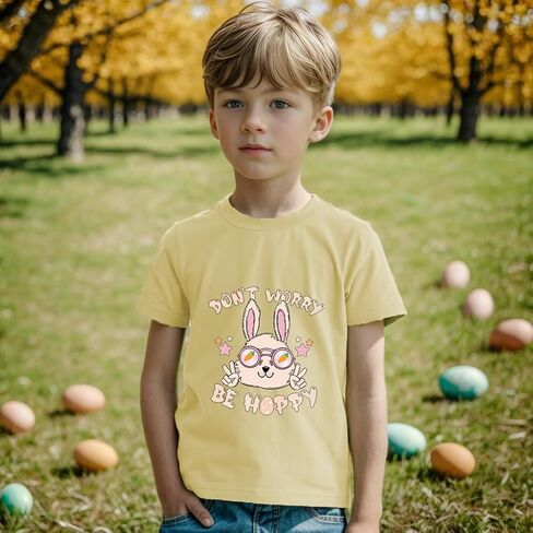 Kids Cute Digging Eggs Shirt Boys Funny T-Shirt Clothes Girls Bunny Graphic Tees Outfit 1-7T in Saudi Arabia