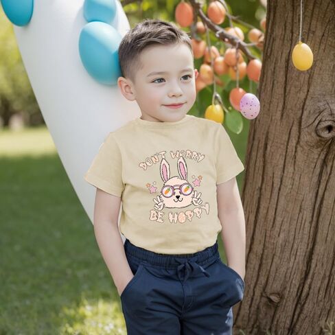 Kids Cute Digging Eggs Shirt Boys Funny T-Shirt Clothes Girls Bunny Graphic Tees Outfit 1-7T in Saudi Arabia