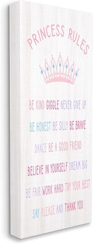 Stupell Industries Princess Rules Listed Kids Pretend Pink Crown in Saudi Arabia