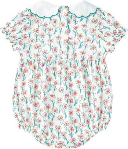 Simplee kids Baby Infant Girls Cotton Short Sleeve Summer Ruffle Romper 3-24 Months in Kuwait