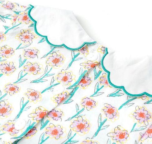 Simplee kids Baby Infant Girls Cotton Short Sleeve Summer Ruffle Romper 3-24 Months in Kuwait