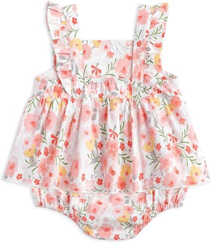Simplee kids Baby Infant Girls Cotton Short Ruffle Sleeve Summer Romper Outfits 3-24 Months in Kuwait