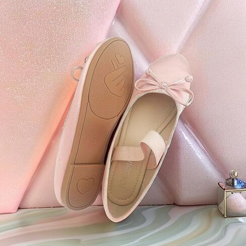 JOEupin Women’s Round Toe Ballet Flat Elastic Strap Comfortable Flats Shoes Slip On Casual Dress Shoes in Kuwait