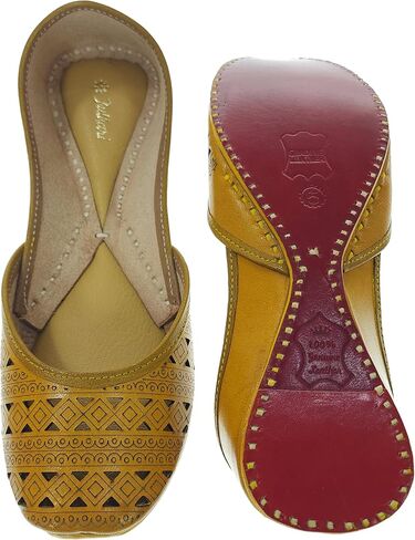 فولكاري للنساء الجلود الناعمة اليومية ملابس غير رسمية Jutis | لدغة وقرصة حرة juti | البنجابية جوتي للسيدات | شقق أحذية موجاري | فلكاري العرقية شقة للفتيات | in Kuwait