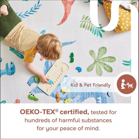 سجادة NuLOOM Krystin Medallion مقاس 6x9 قابلة للغسل في الغسالة لغرفة المعيشة وغرفة النوم وغرفة الطعام والمطبخ، بيج/عاجي in Kuwait