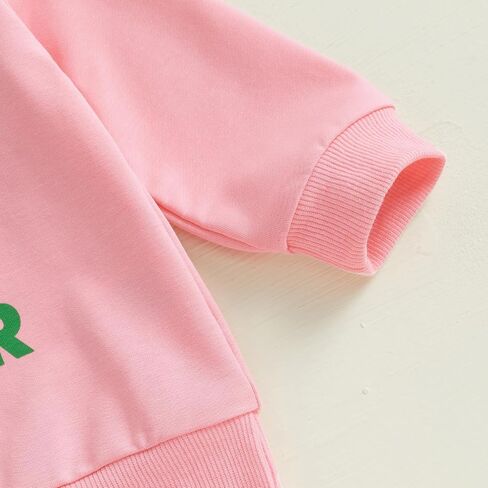 ليدي Champswiin St Patrick's Baby Baby Girl Girl Girl Abour Four Leaf Clover Sweatshirt Top Solid Gogger Pants in Saudi Arabia