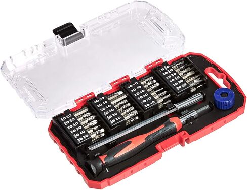 Amazon Basics 51-Piece Precision Screwdriver Bit Set, Black in Saudi Arabia