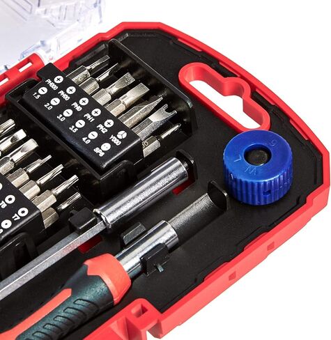 Amazon Basics 51-Piece Precision Screwdriver Bit Set, Black in Saudi Arabia