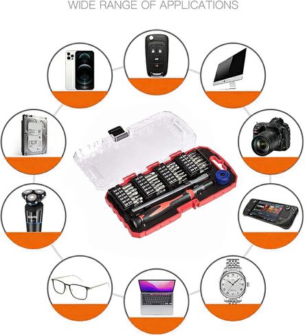 Amazon Basics 51-Piece Precision Screwdriver Bit Set, Black in Saudi Arabia