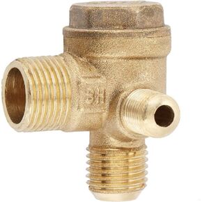 Male Thread 90 Degree Air Compressor Pressure Switch Control Valve Brass Air Compressor Check Valve Spare Parts Tube Connector Tool 3 Port Brass
