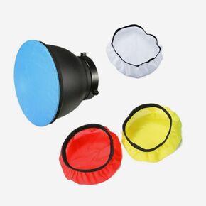 4 Pcs Diffuser Lamp Sock Soft Diffuser Lamp Cover 7 Inch Standard Cloth Diffuser Light Sock Reflector Lamp Sock for Strobe Flash Light Speedlight (White)