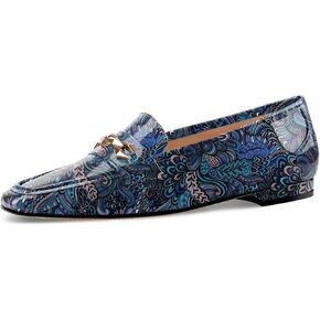 Oh Mispares Womens Loafers Square Toe Low Heel Penny Loafers Fashion Comfortable Slip on Flats Casual Dressy Shoes for Women Work Office Patent Leather