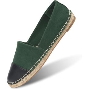landing craft Espadrilles Flats for Women,Nonslip Loafers Breathable Round Toe Canvas Flats
