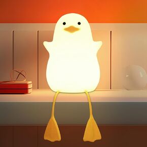 Cute Duck Lamp, Squishy Duck Lamp, Silicone Night Light with Portable USB Rechargeable Timer Dimmable, Perfect for Home Bedroom, Holiday Birthday Xmas Easter Decor Gifts