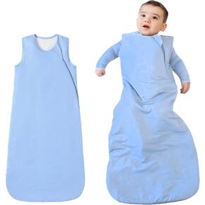 Unisex Viscose Made from Bamboo Baby Sleep Sack TOG 1.0, 2-Way Zipper YKK, Wearable Blanket Baby Sleeping Bag