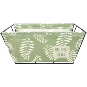 EPOCH Canvas Storage Basket Metal Holder Desk Table Organizer Home Decor, Mimosa pudica