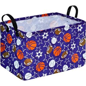Rectangle Balls Pattern Kids Gift Storage Shelf Organizer Box Clothes Laundry Hamper Toys Nursery Baby Laundry Basket with Handles