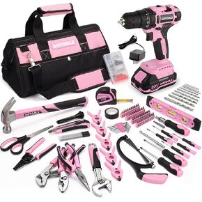 Power Drill Driver Set, 253-Piece Cordless Lithium-ion Drill Driver and Home Tool Set, 20V Electric Drill Sets with Storage Bag, House Repairing Tool Kit for Home Maintenance, DIY and Crafts
