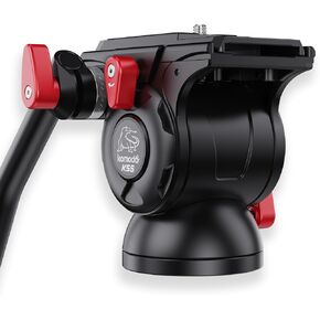 IFOOTAGE Video Camera Head Komodo K5S,Aluminum Fluid Heads,Stable Tripod Head for Pan and Tilt,with Quick Release Plate,Max Load 11 lbs/5kg