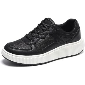 Platform Sneakers for Women Glitter Lightweight Tennis Walking Shoes