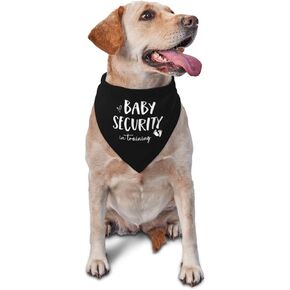 Baby Security in Training Dog Bandana ，New Baby Shower Photograph Props Scarf Bibs Scarves Decorations，Pregnancy Announcement Photo Prop Pet Scarf Accessories (Black)
