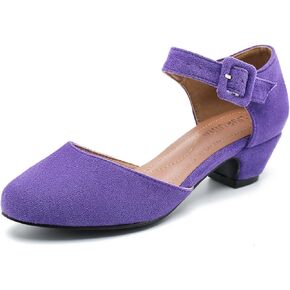 Women's Low Block Chunky Heels Closed Toe Ankle Strap Work Wedding Dress Pumps Shoes