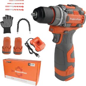 16v Cordless Drill 20+1 Torque Setting With Battery And Charger, 2 Variable Speed (0-500 Rpm Or 0-1850 Rpm), Built-In Led, Versatile Drills For Electric Drilling And Screwing