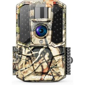 WOSPORTS Trail Camera 30MP 2K, Game Camera with Night Vision Waterproof, Fast Trigger Motion Activated, 80ft 120° Wide Angle Detection Camera for Outdoor Wildlife Monitoring