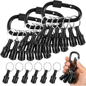 18Pcs Bit Holder Tools, 1/4 inch Hex Shank Aluminum Alloy Screwdriver Bit Holder Keychain,Extension Bar Keychain Drill Screw Adapter, Impact Bit Holder Key Chain,Stocking Stuffers for Men Gadgets