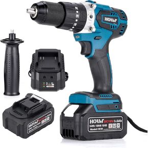 18V Cordless Drill Driver, Power Drill Driver Cordless Set with Battery & Charger, Three Function Dual Speed Drill Tool Set For Home, Car and Construction