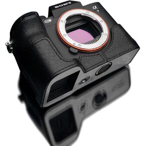 Gariz XS-CHA7M4BK Genuine Leather Half Case for Sony A7IV (NOT for A7RIV), Black