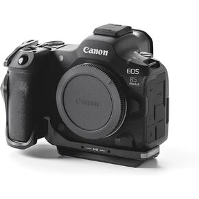 Tilta Half Camera Cage Compatible with Canon R5 Mark II - Black | Mount Accessories w/Cold Shoe, 1/4"-20 and 3/8"-16 | Securely Attaches to Camera | Silicone Padding and Lightweight
