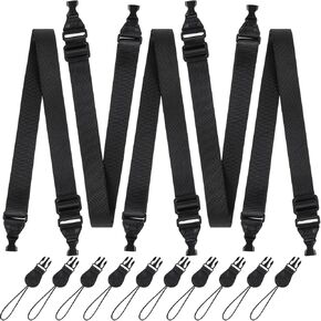 DIVINA VITAE 5Pcs Adjustable Shoulder Strap Replacement Nylon Neck Lanyard Camera Neck Strap for Camera Crossbody Bag Binocular Tablet, Length Adjustable Between 25-59in